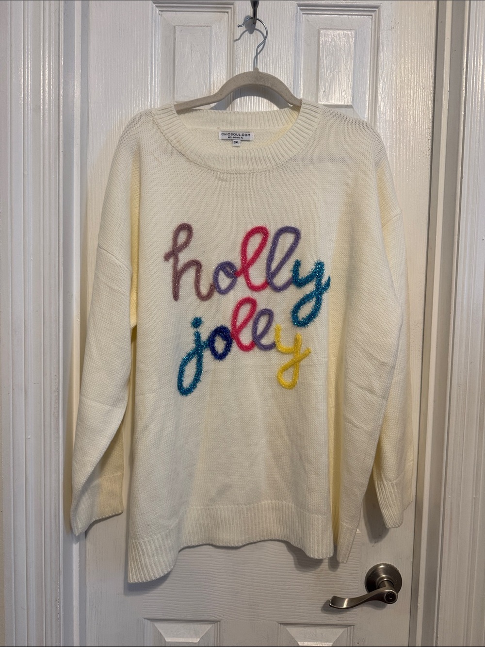 Holly Jolly Cream Sweater
